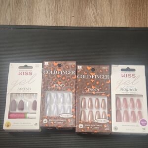 Kiss Gel Fantasy Collection Nail Set - Purple, Silver, Pink
